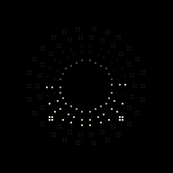 Equalize style LED ring on a 64 by 64 LED panel