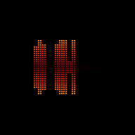 Equalize style Trails on a 64 by 64 LED panel
